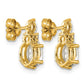 Diamond and 7x5 Oval April/ Topaz Post Earrings - WBC