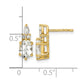 Diamond and 7x5 Oval April/ Topaz Post Earrings - WBC