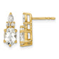 Diamond and 7x5 Oval April/ Topaz Post Earrings - WBC