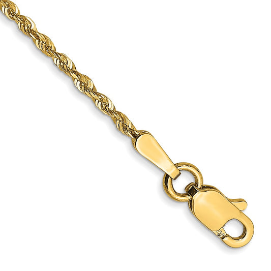 Ultra Diamond-cut Rope with Lobster Clasp Anklet - WBC