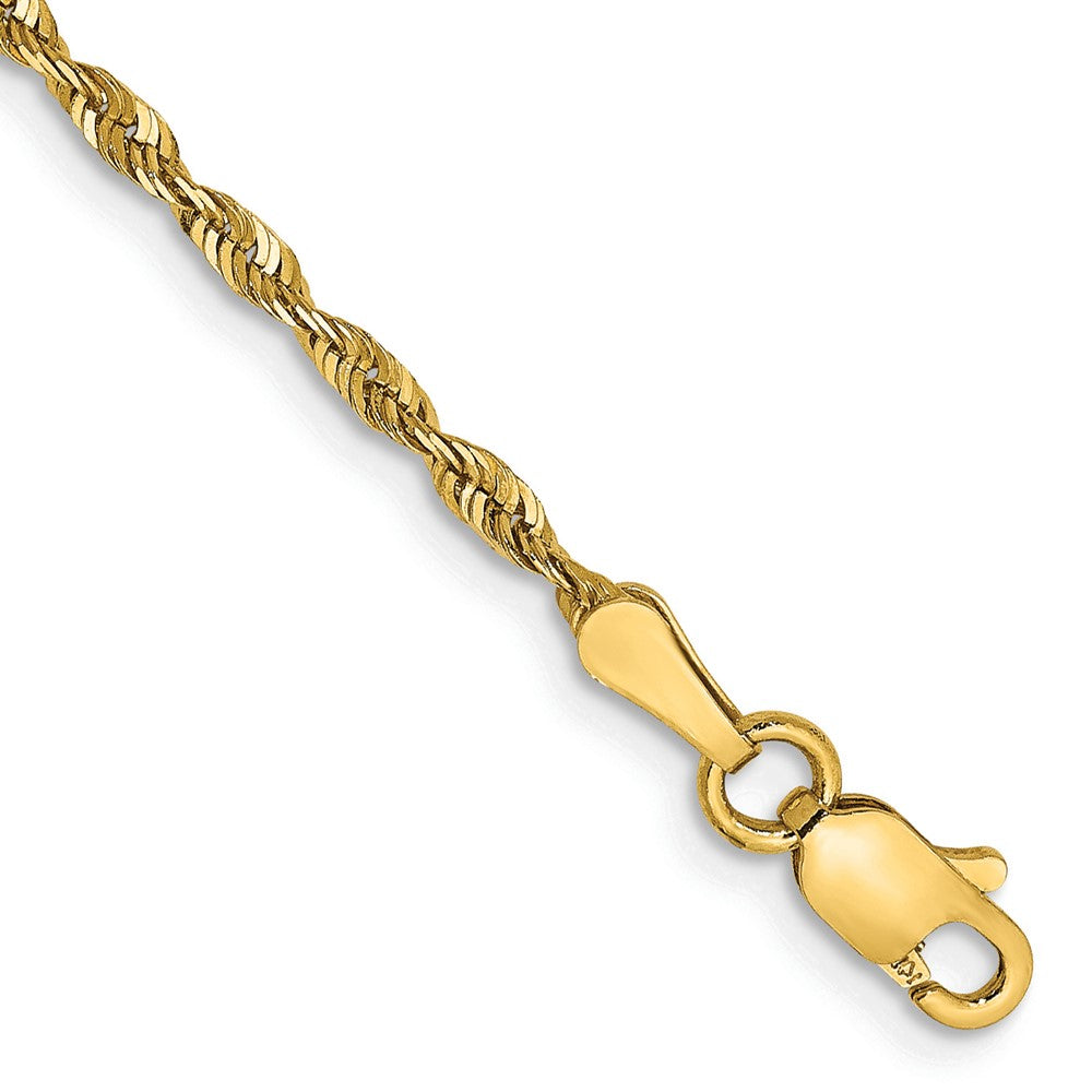 Ultra Diamond-cut Rope with Lobster Clasp Anklet - WBC
