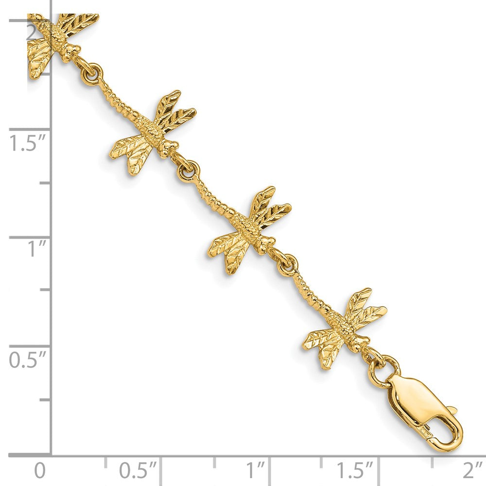 Polished and Textured Dragonfly Bracelet - WBC