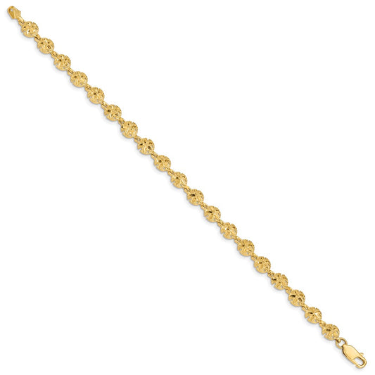 Polished and Textured Sand Dollar Bracelet - WBC