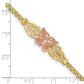 Two-tone Polished Diamond-cut Butterfly with Filigree and Bismark Chain Bracelet - WBC