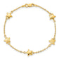 Brushed and Polished Puffed Stars 5-Station Bracelet - WBC