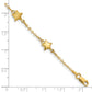 Brushed and Polished Puffed Stars 5-Station Bracelet - WBC