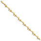 Polished and Textured Dolphin and Starfish Bracelet - WBC