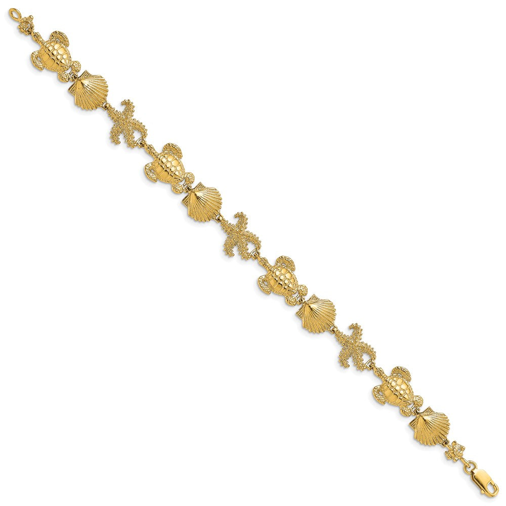 Polished Turtle/Shell/Starfish Bracelet - WBC