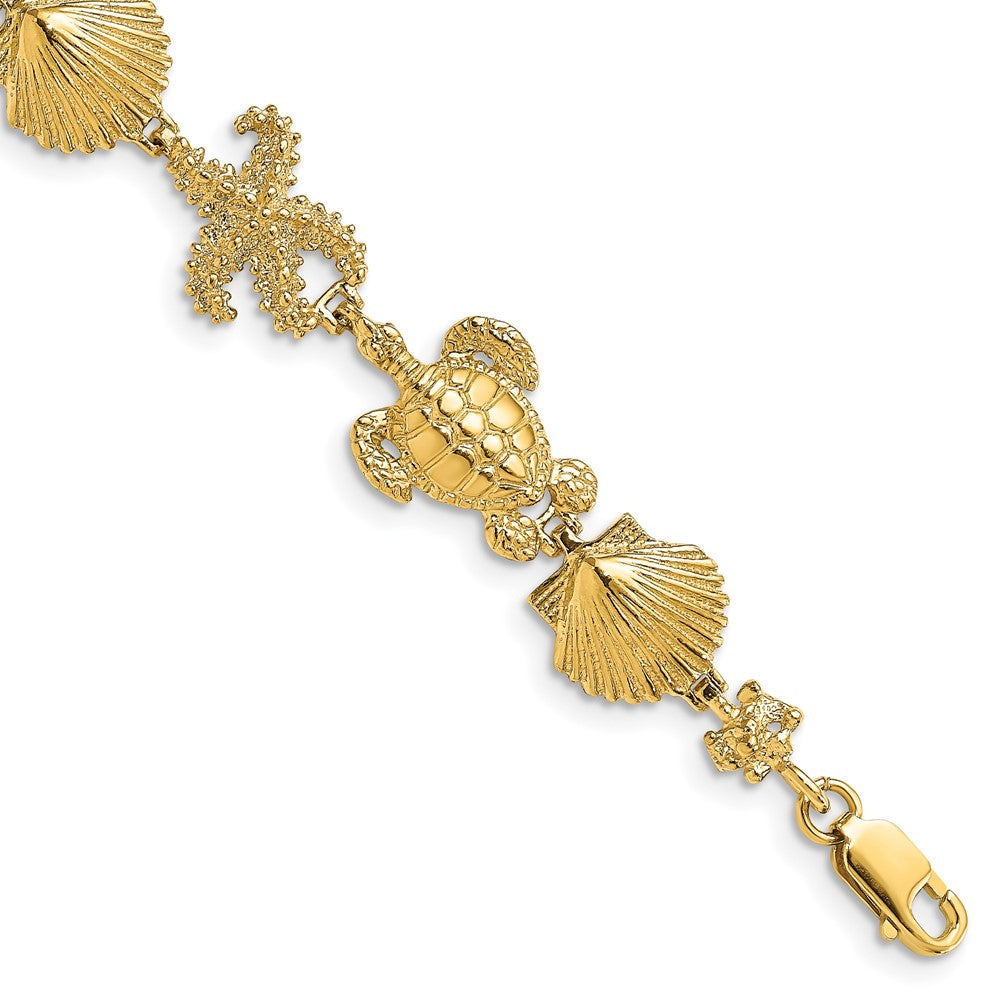 Polished Turtle/Shell/Starfish Bracelet - WBC