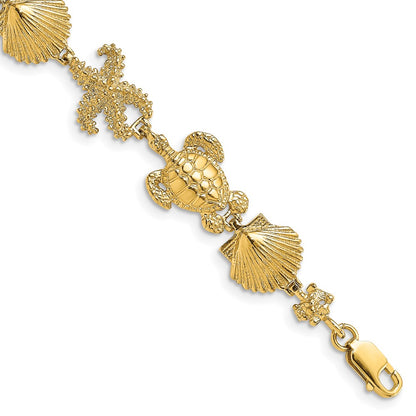 Polished Turtle/Shell/Starfish Bracelet - WBC