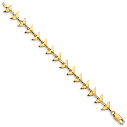 Polished Whale Tail Bracelet - WBC