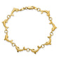 Polished Dolphin Link Bracelet - WBC