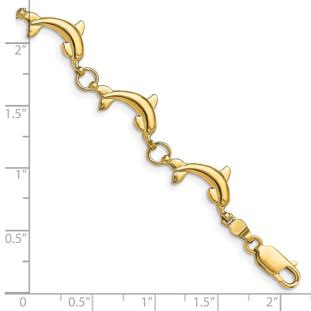 Polished Dolphin Link Bracelet - WBC