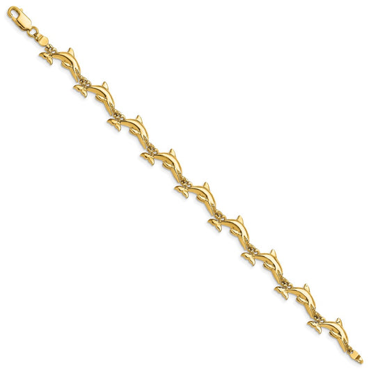 Polished Dolphin Bracelet - WBC