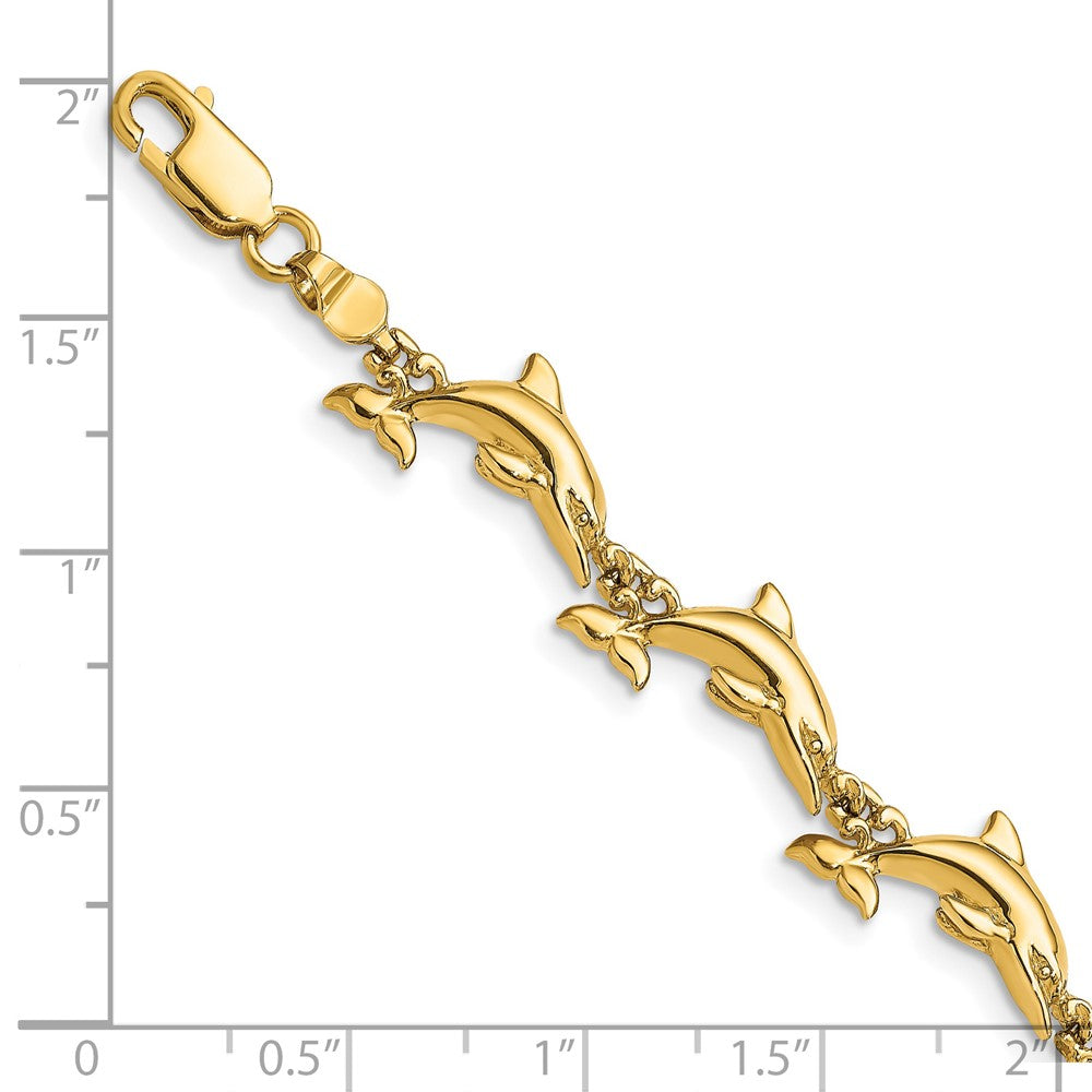 Polished Dolphin Bracelet - WBC