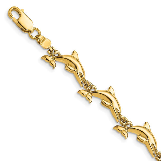 Polished Dolphin Bracelet - WBC