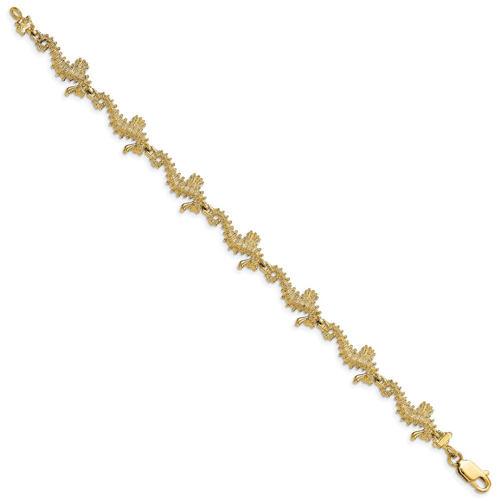 Textured 3-D Seahorse Bracelet - WBC