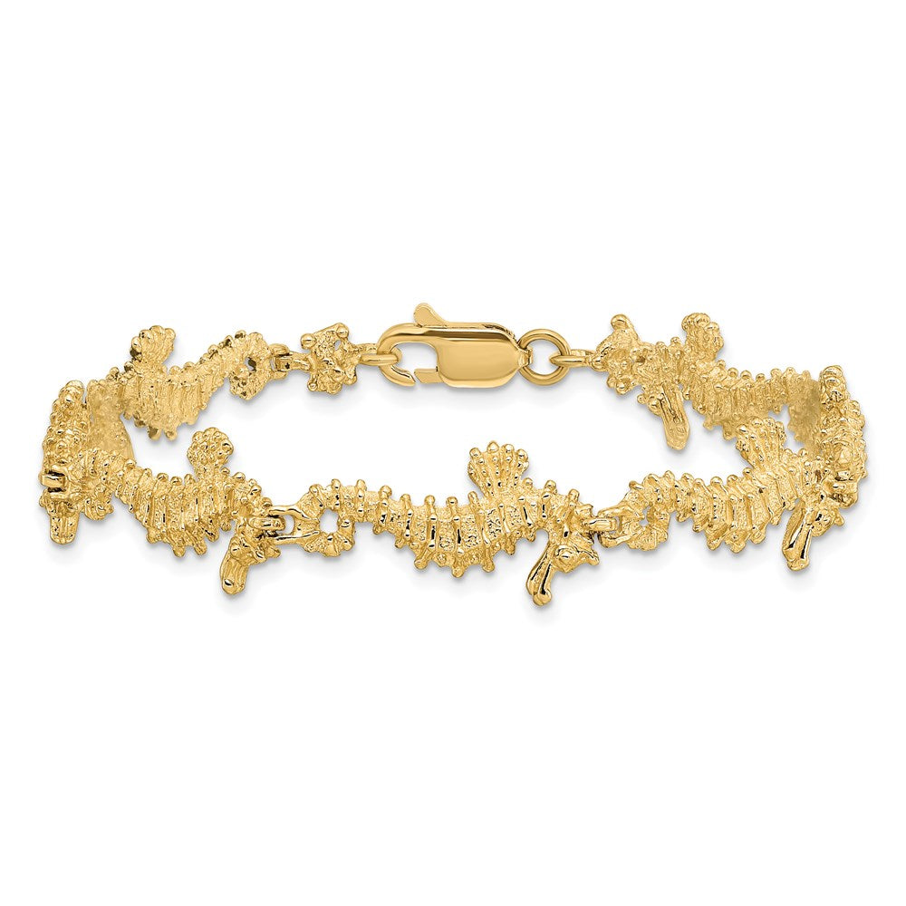 Textured 3-D Seahorse Bracelet - WBC