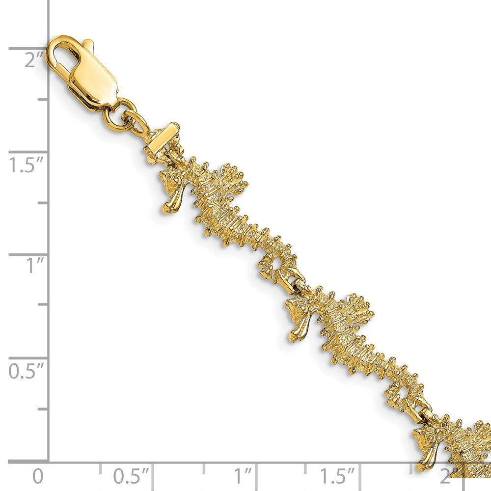 Textured 3-D Seahorse Bracelet - WBC