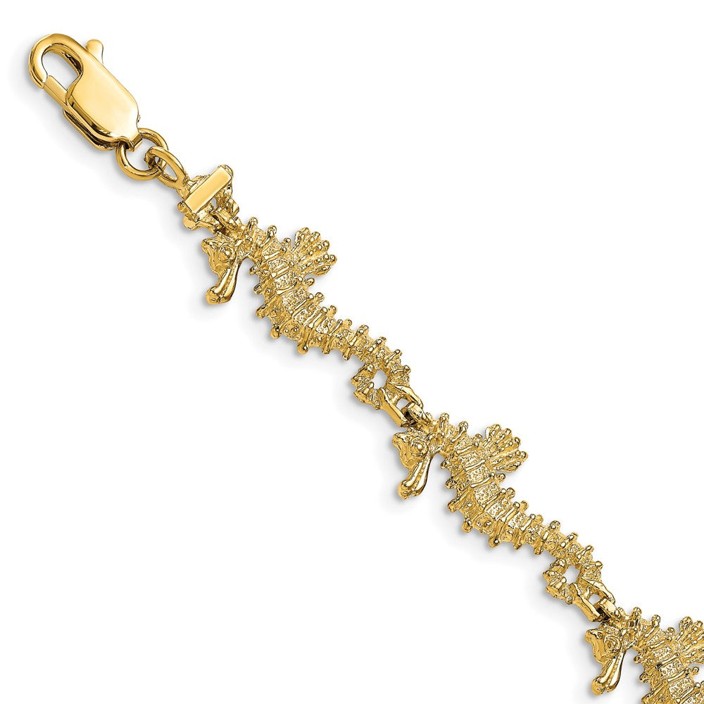 Textured 3-D Seahorse Bracelet - WBC