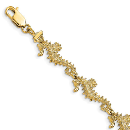 Textured 3-D Seahorse Bracelet - WBC