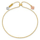 Tri-color Diamond-cut Heart Dangles Half Bangle Adjustable Bracelet - WBC