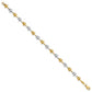Two-tone Textured Puffed Stars Bracelet - WBC