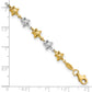 Two-tone Textured Puffed Stars Bracelet - WBC
