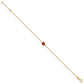 Polished Red and Black Enameled Ladybug Childrens Bracelet Plus Extender - WBC