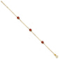 Polished Red and Black Enameled Ladybugs Childrens Bracelet Plus Extender - WBC