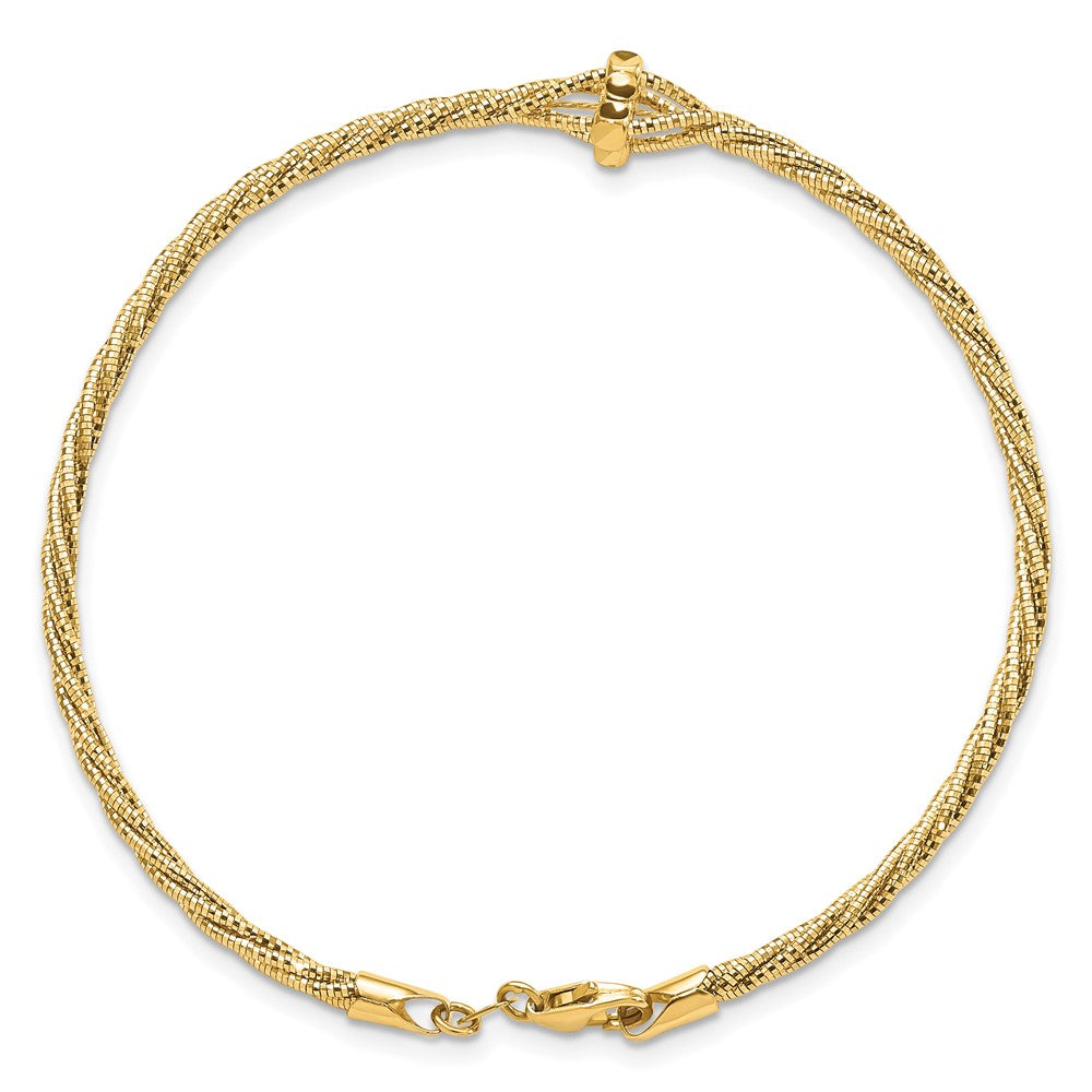 Polished Diamond-Cut Twisted Bracelet - WBC