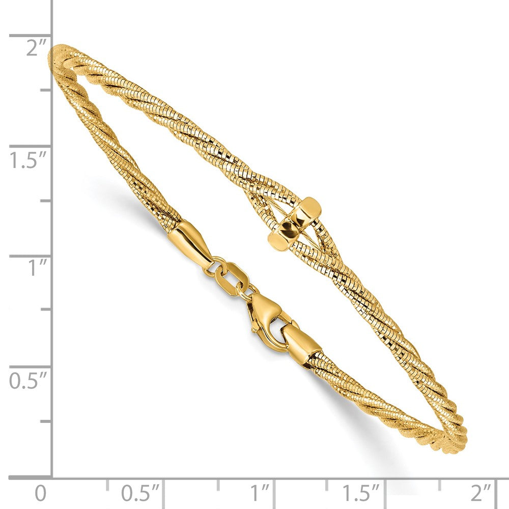 Polished Diamond-Cut Twisted Bracelet - WBC