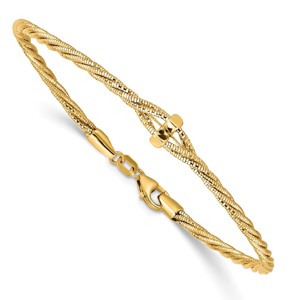 Polished Diamond-Cut Twisted Bracelet - WBC