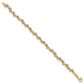Tri Color Polished and D/C Beaded Bracelet - WBC