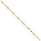 Two Tone Fancy Link Diamond-Cut Bracelet - WBC
