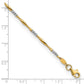 Two-tone Diamond-Cut Wavy and Beaded 7.5in Bracelet - WBC