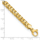 Satin and Polished Fancy Curb Link Bracelet - WBC