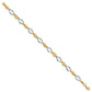 Two-tone Polished Fancy Link 7.5in Bracelet - WBC