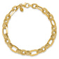 Polished and Textured Fancy Link Bracelet - WBC
