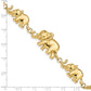 Polished Graduated Elephant Bracelet - WBC