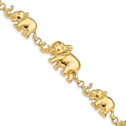 Polished Graduated Elephant Bracelet - WBC