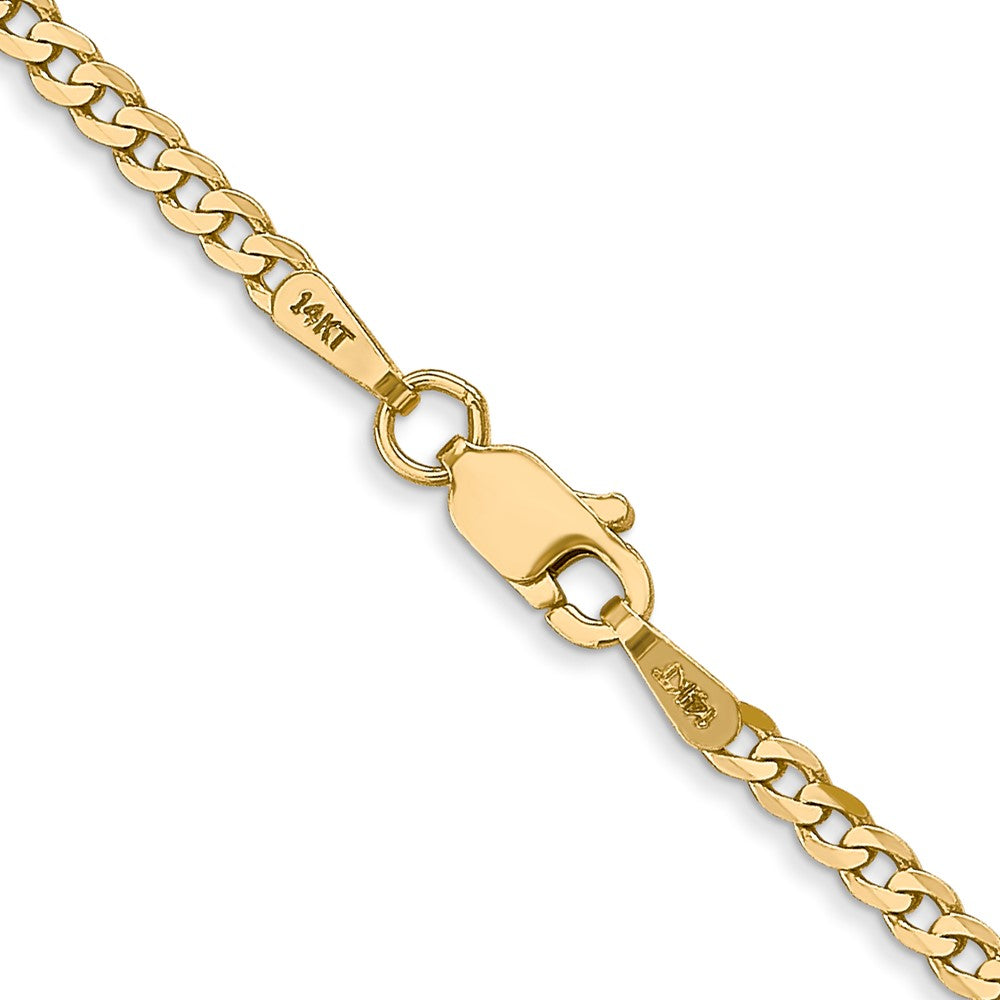 Flat Beveled Curb with Lobster Clasp Chain - WBC