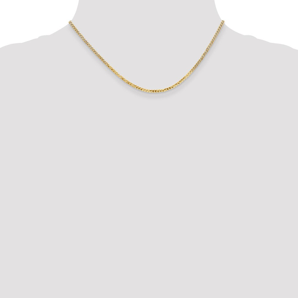 Flat Beveled Curb with Lobster Clasp Chain - WBC