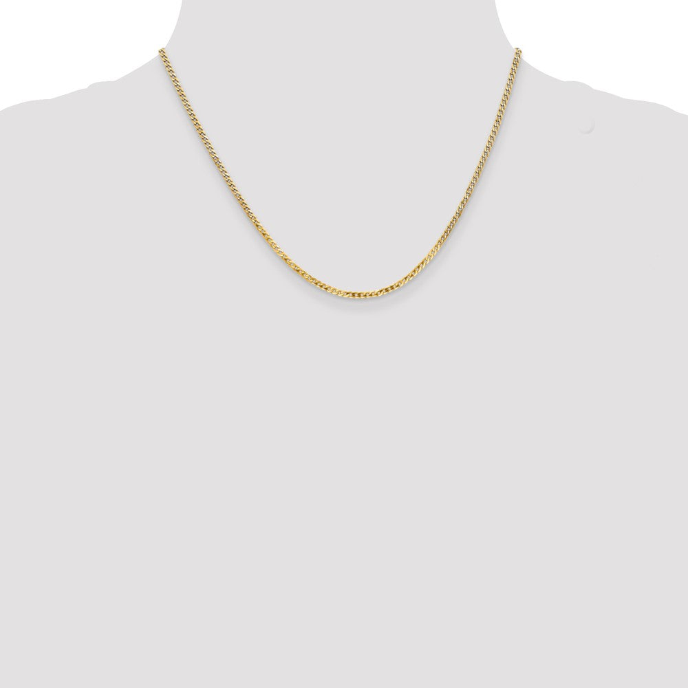Flat Beveled Curb with Lobster Clasp Chain - WBC