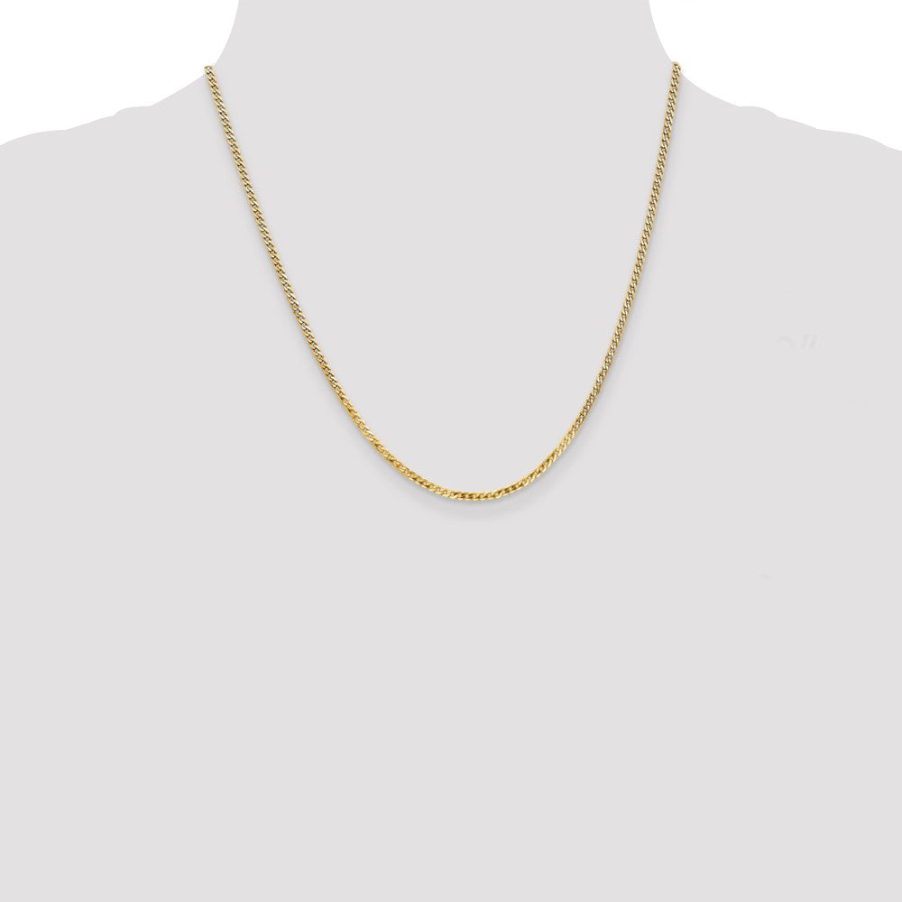 Flat Beveled Curb with Lobster Clasp Chain - WBC