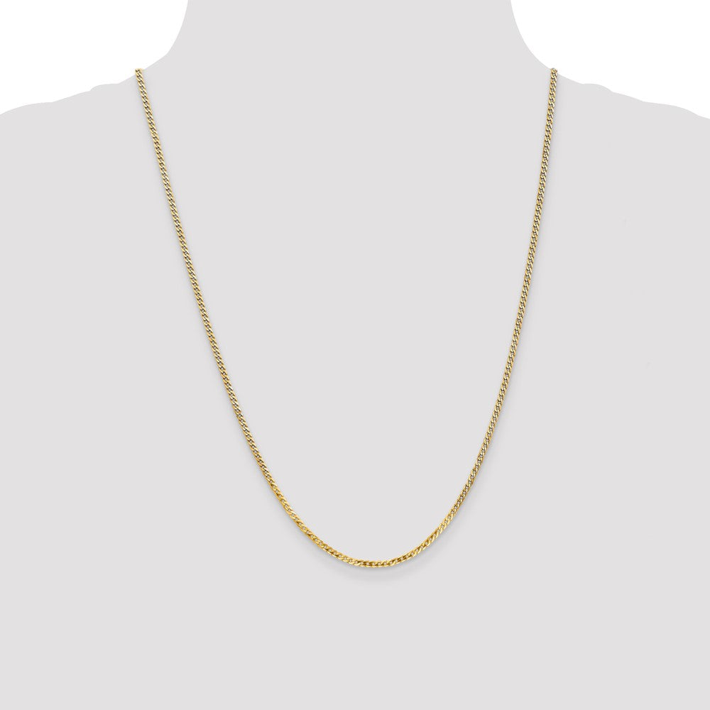Flat Beveled Curb with Lobster Clasp Chain - WBC