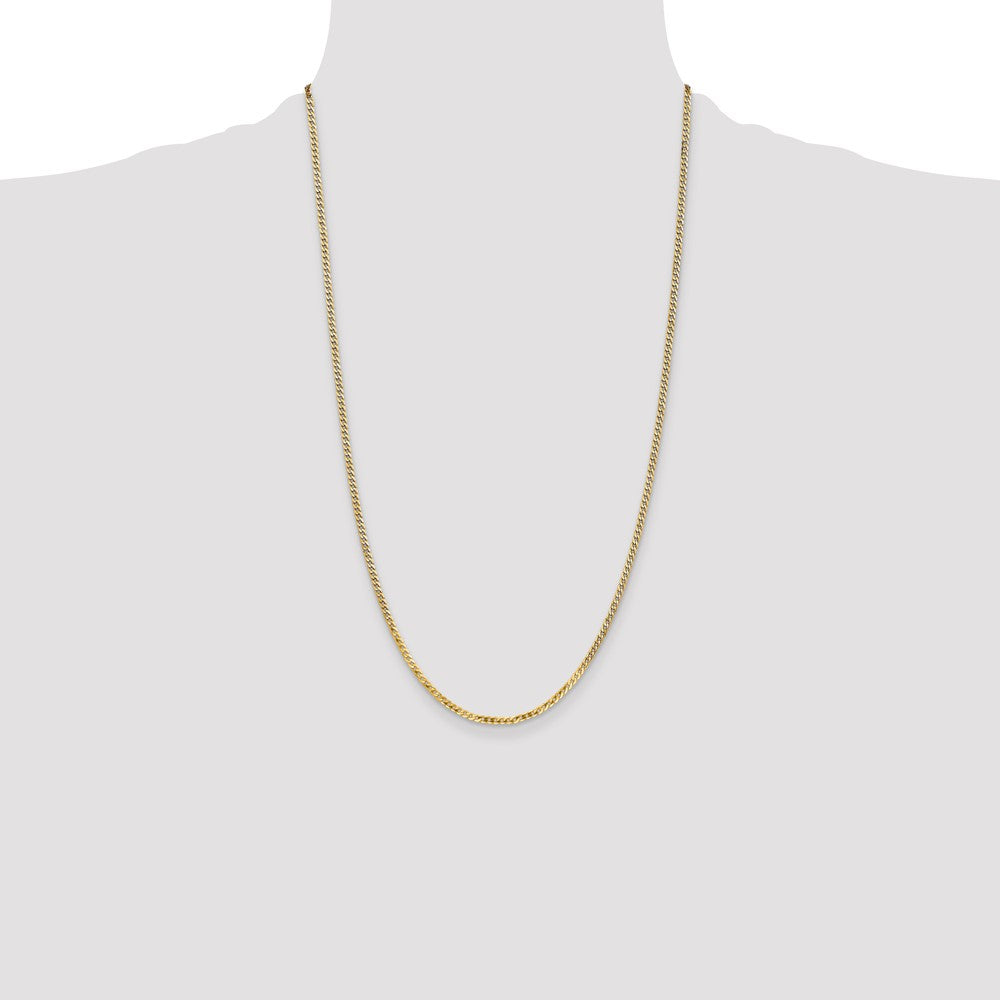 Flat Beveled Curb with Lobster Clasp Chain - WBC