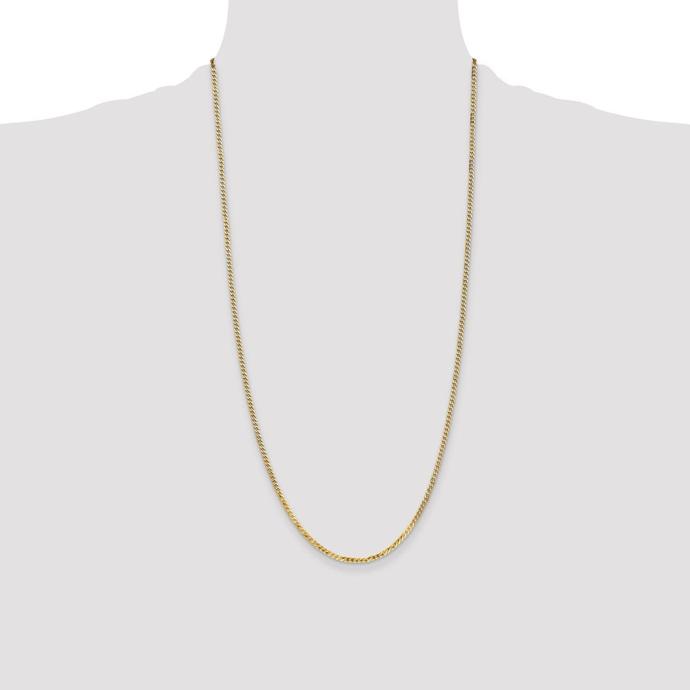 Flat Beveled Curb with Lobster Clasp Chain - WBC