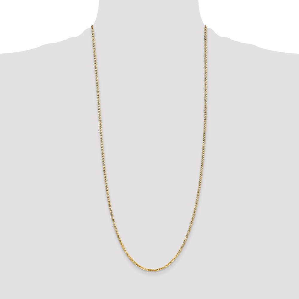 Flat Beveled Curb with Lobster Clasp Chain - WBC