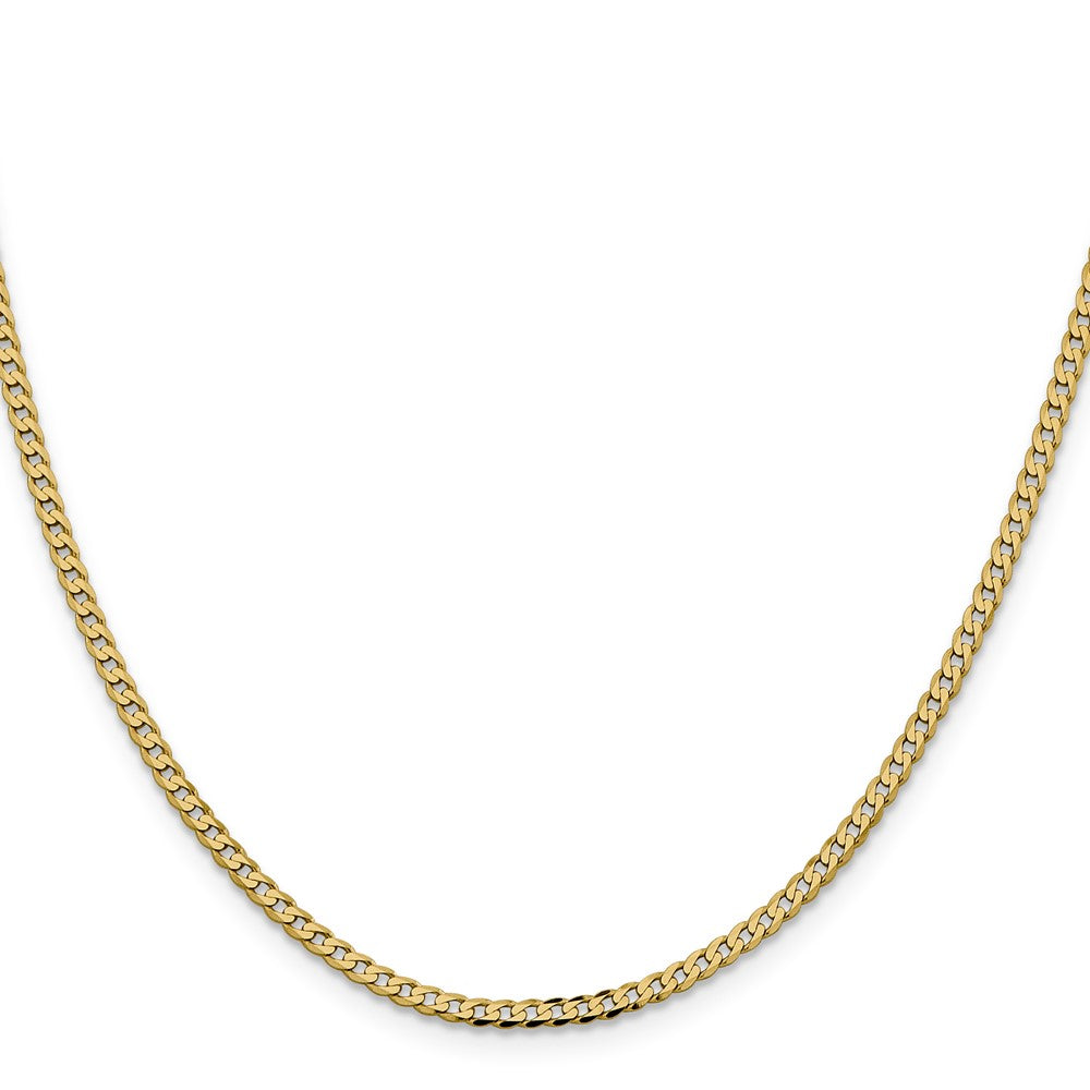 Flat Beveled Curb with Lobster Clasp Chain - WBC